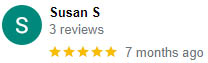 Cabinet Painting Google review by Susan